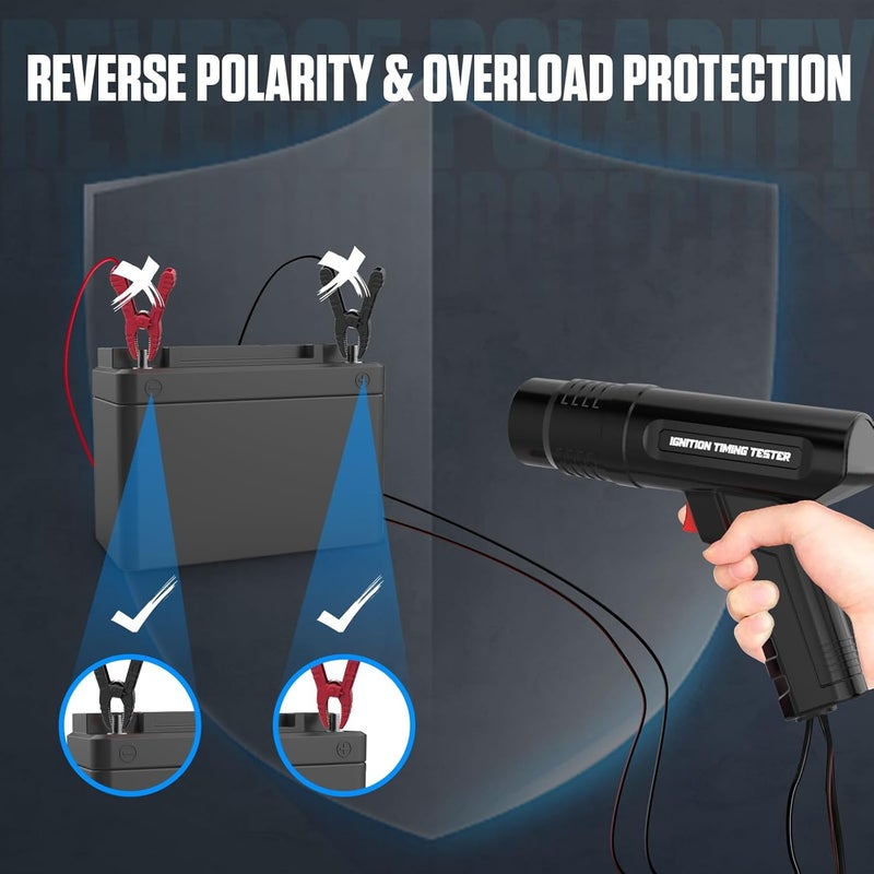 Autool Timing Light 12V, Engine Timing Gun Strong Flash Lights with Sliding Sensor Clip for Car, Motorcycle, Marine - Image 3